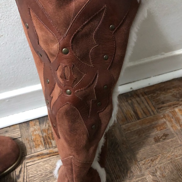 Jessica Simpson signature fur lined high top boots - Picture 6 of 8